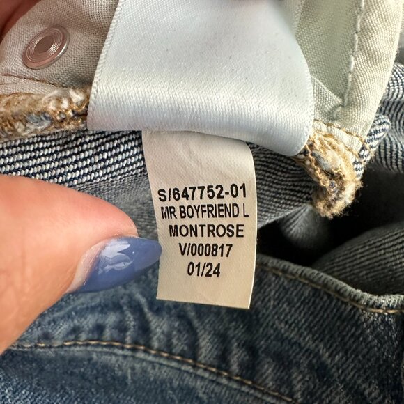 2/$30 Old Navy Mid-Rise Ripped Boyfriend Jeans Loose Fit Mid Wash 2 #A0489 TRB3 - Picture 9 of 11